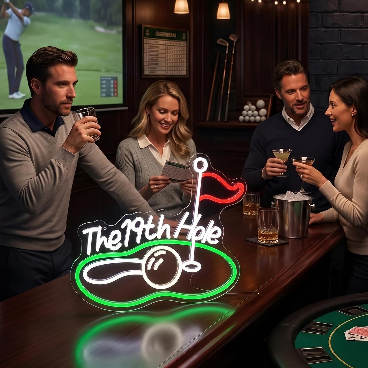 The 19th Hole Golf LED Neon Si - Party Games For Christmas ulasan dan harga